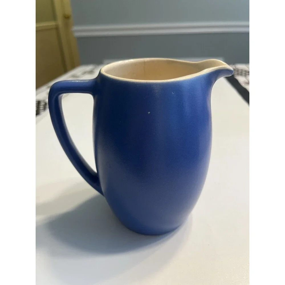 Devon Pottery Matte Blue “Digby” Pitcher Jug Creamer England